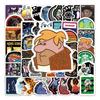 50 Unique Quirky Decorative Stickers: Waterproof for Cars, Luggage, Skateboards, Guitars