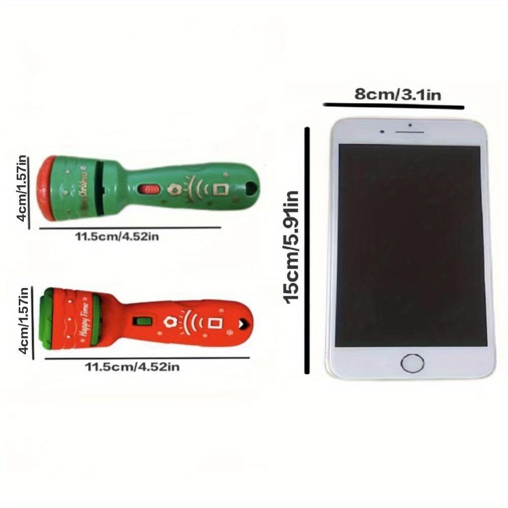 Christmas Kids Projector Flashlight with 24 Holiday Patterns - Santa, Reindeer, Snowmen, Presents - Battery-Powered Learning Toy for Toddlers