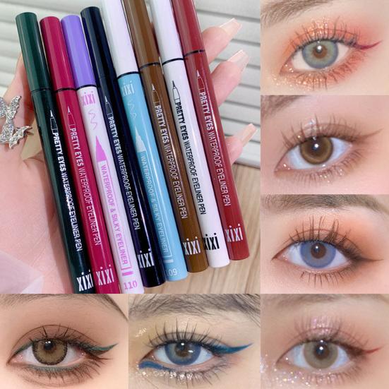 

Несмываемая, быстро образующая пленку, гладкая водоотталкивающая подводка для глаз, косметический аксессуар для свиданий