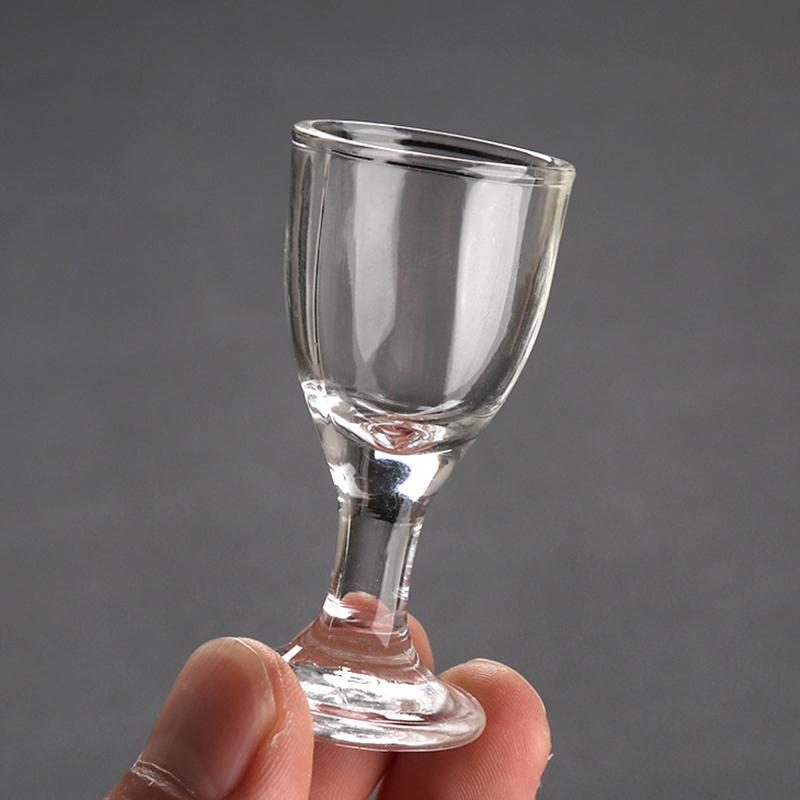 6pcs Wine Cups Set 10ml SGlass Transparent Drinkware Tall Foot Small Capacity Goblet Liquor Spirits Glasses Drinking Cups
