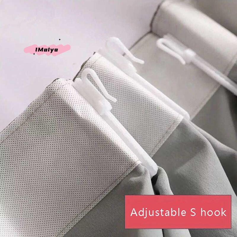 M-10Pcs Curtain Hanging Hooks Adjustable hook Ring Window White Curtain Hook Holder For Home Curtain High Quality 8.5CM/7CM