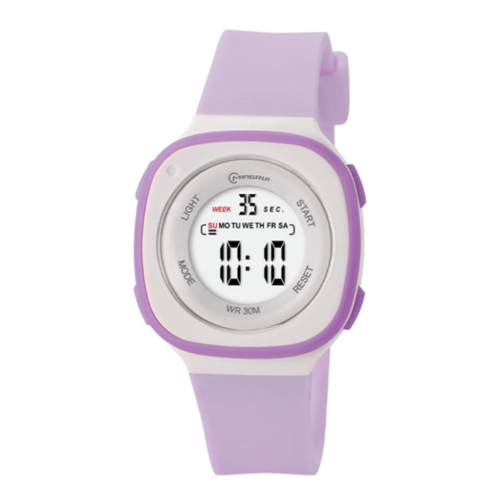 

MINGRUI Women s Digital Watch Rectangle Daily Waterproof Purple