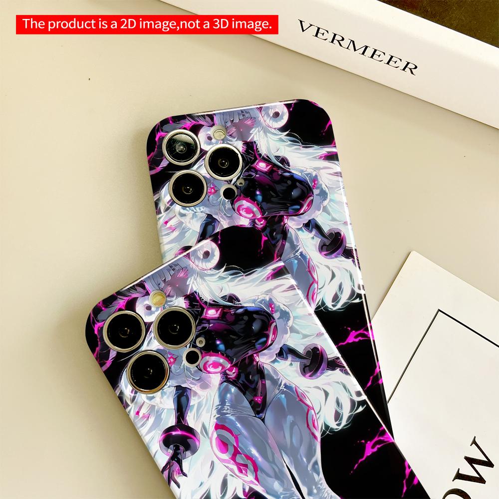 2DFlat Neon Ghost Rider Girl Phone Case All inclusive film hard phone case, compatible with iPhone 18 Pro Max 17 16 15 14 13 12 11