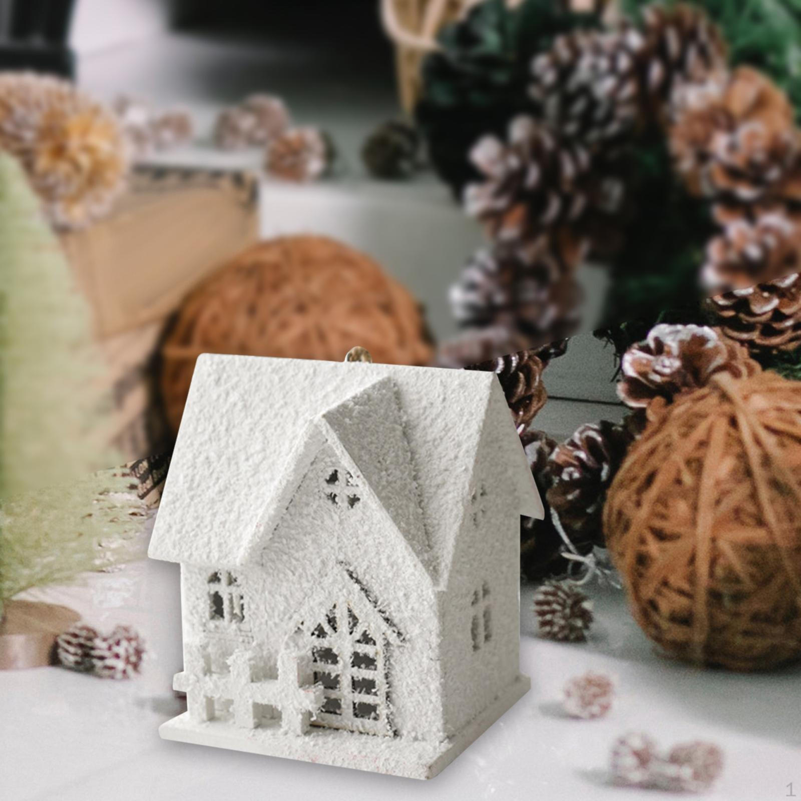 

Рождественский Дом Украшение Белый Снег Подвеска Праздничное Украшение Дерево Подвеска 8.5x7x9.5 cm