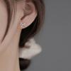 Bowknot Stud Earrings for Women Fashion Jewelry Mini Ear Studs Silver Color Stud