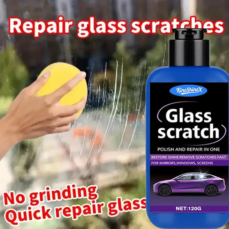 Autoglas-Kratzer-Reparaturpolitur 120g – Windschutzscheiben-Restaurations-Kit, Entfernt Scheibenwischer-Spuren & Kratzer, Spiegelpolitur