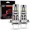 2Pcs H7 LED Headlight Canbus Bulbs Mini Wireless 30000LM 80W 6000K CSP for Car Headlamp Auto Turbo Lamps Automobile Plug&Play Fog Light 12V