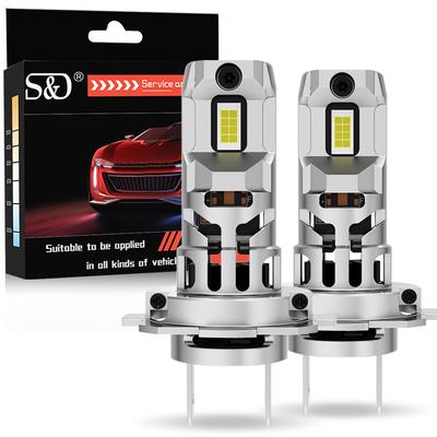 2 Stuks H7 LED Koplamp Canbus Lampen Mini Draadloos 30000LM 80W 6000K CSP voor Auto Koplamp Auto Turbo Lampen Automobiel Plug&Play Mistlamp 12V