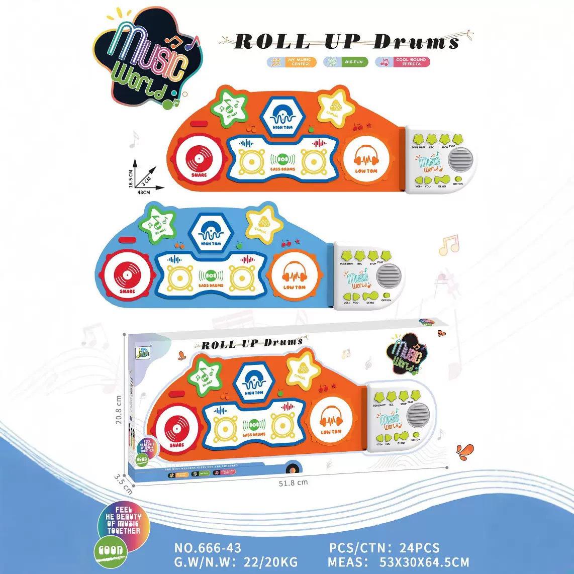 Portable Silicone Foldable Electronic Drum & Piano Pad