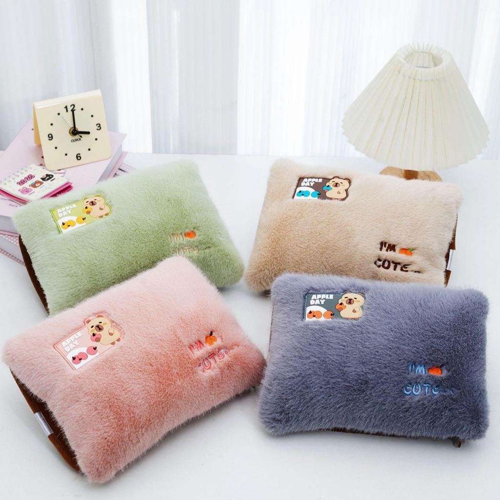 Automatická elektrická plyšová kreslená fľaša na horúcu vodu ohrievač rúk s bezpečnostným vypnutím