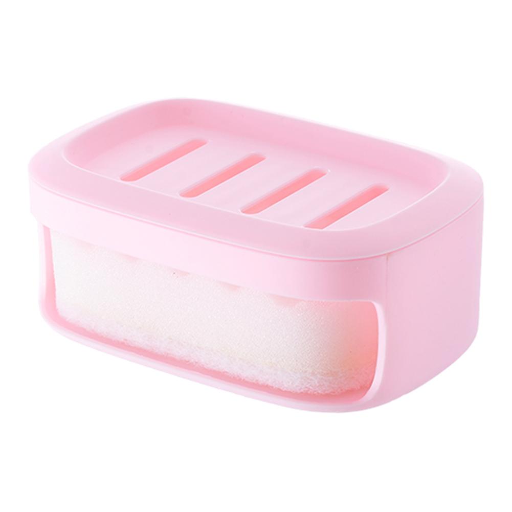 Nail free Wall Hanging Soap Case Holder Soap Container Self Draining for Bathroom Kitchen 03#