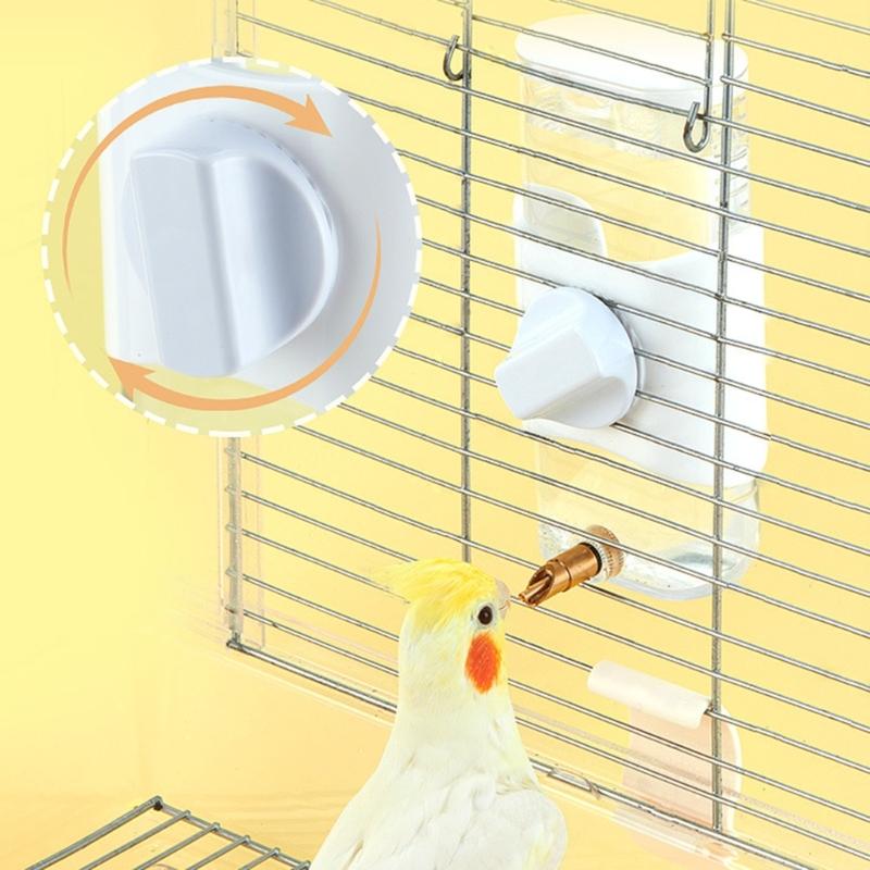 300ml Water Feeder Bottle Hangings Pin Type Water Dispenser Drinker Parrot Small Pet Drinking Pin Type Designed Fountain