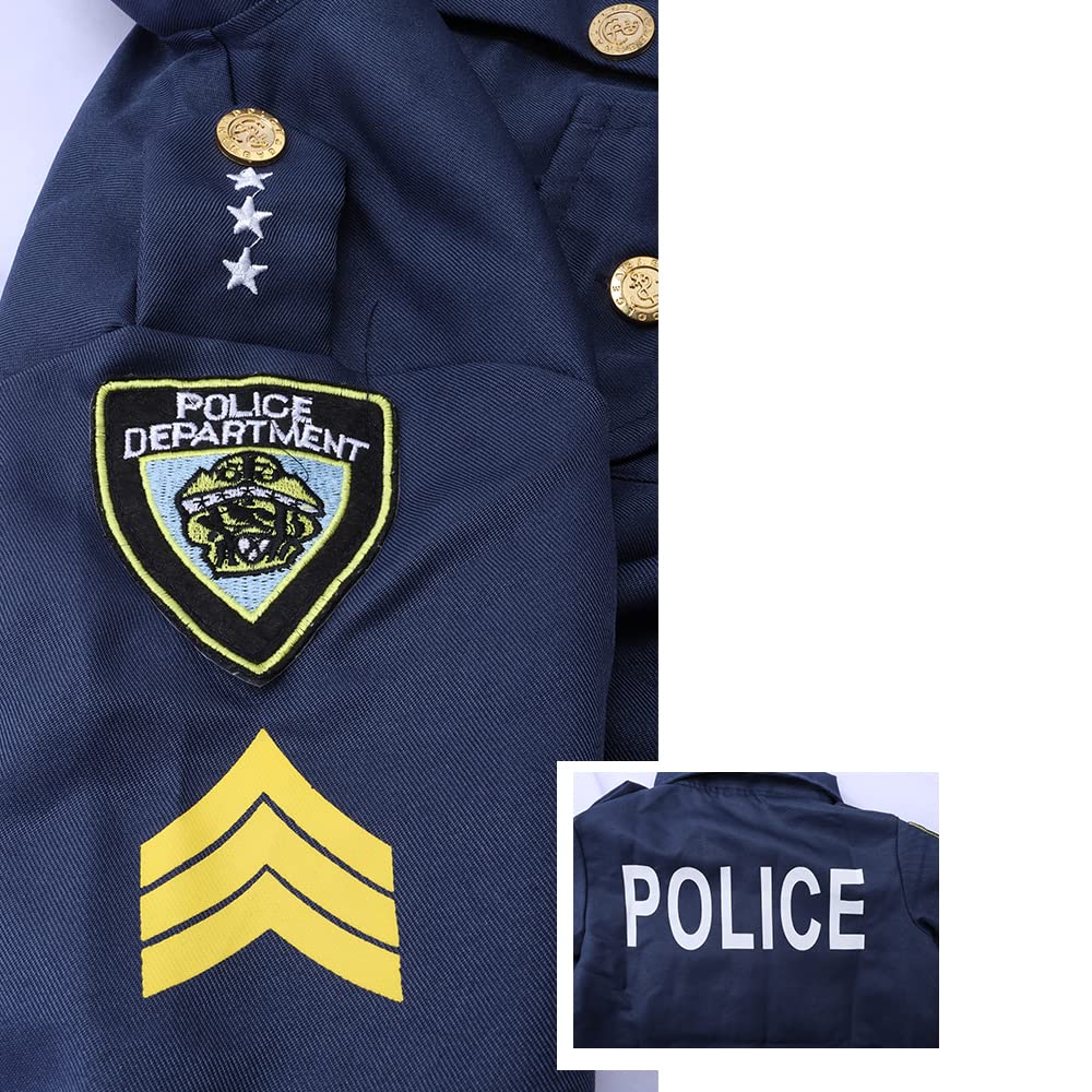 Police Cosplay Children Kids Halloween Police Officer Years Cosplay Costume Uniform Police Officer Costume Halloween Costume [Lhyxuuk] 3-12
