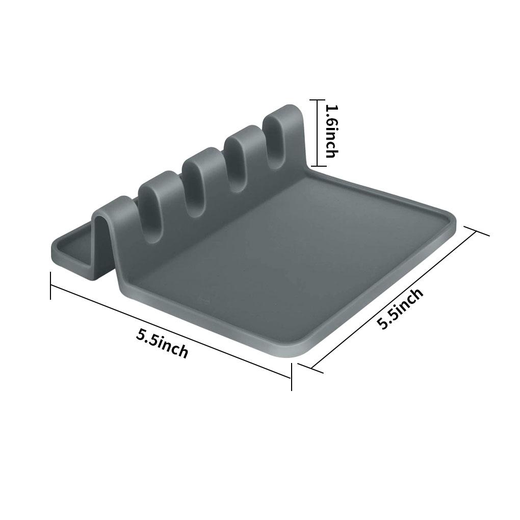 

Подставка для ложки кухонная столовая настольная ложка лопатка совок столовая посуда силиконовый держатель подставка серый