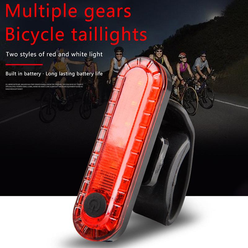 Bike Rear Tail Light Usb Rechargeable Red Led Bright Taillights Fit On Any Bicycle/Helmet Easy To Install For Cycling Safety