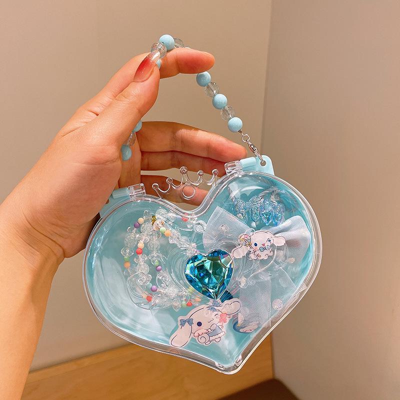 Cartoon Princess Jewelry Set: Necklace, Hair Clip & Ring for Little Girls - Perfect Birthday Gift