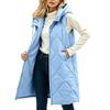 Women's Casual Hooded Padded Vest Coat Sleeveless Outerwear for Fall and Winter Wear