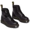 Dr. Martens Couro Bico Redondo Cadarço Botas Curtas Simples Botas Masculinas Preto 31464001