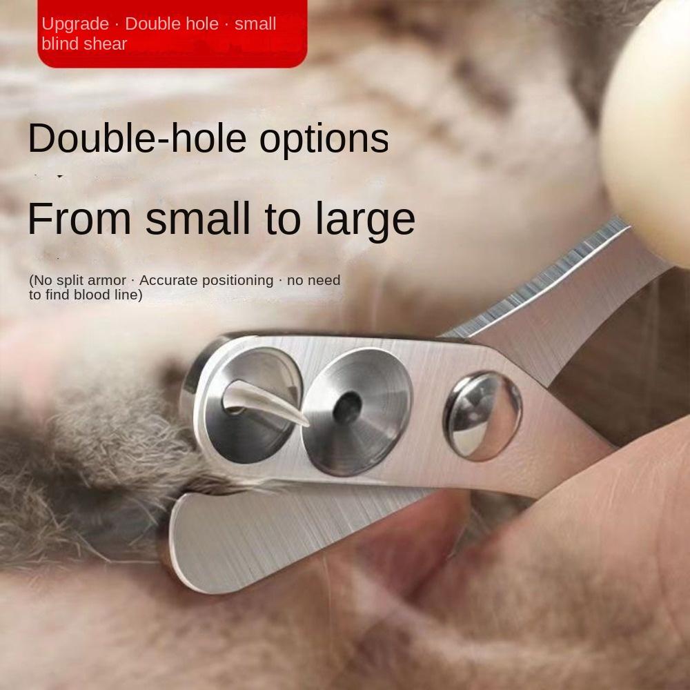 Plastic and Metal Double Hole Small Blind Clippers Pet Supplies Chinchilla Nail Clippers