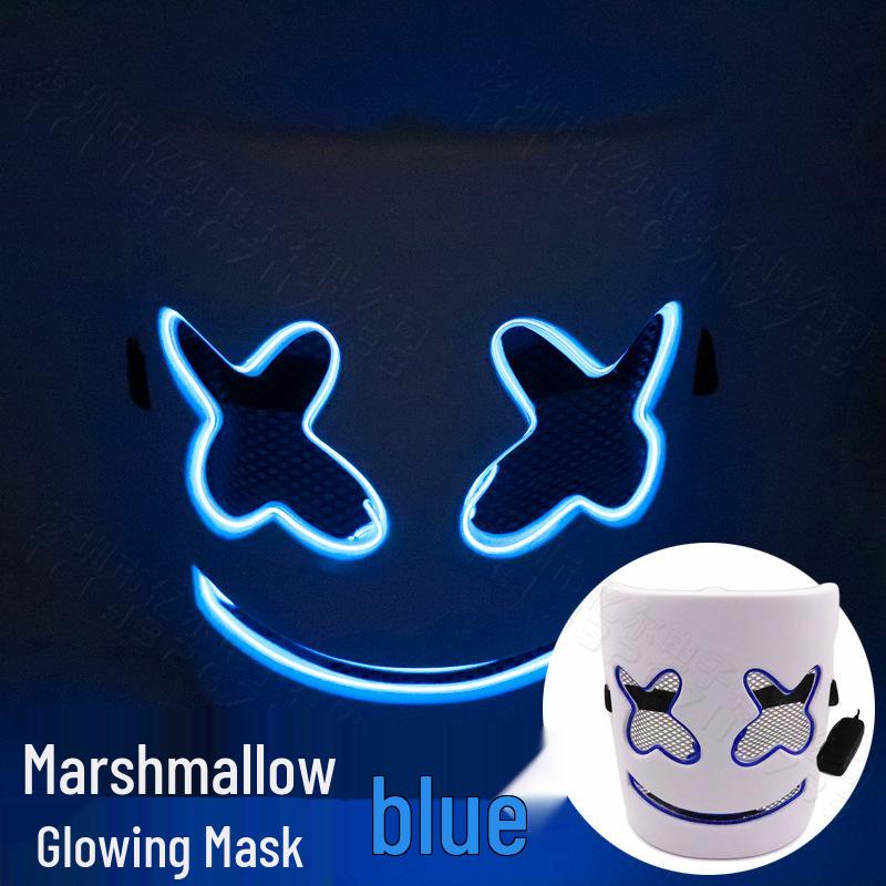 Marshmello LED Glowing Mask for EDM Festivals & Halloween.