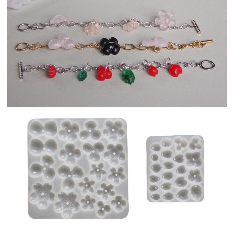 Heat Resistant Silicone Mould Set For Handmade Floral Pendant Charm Jewelry Designs Craft Projects