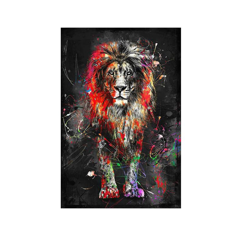Abstract Animal Lion Canvas Poster Printing Modern Painting Wall Art Picture for Living Room Home Decoration Gift Cuadros