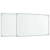 Dosserets de cuisine 2 pcs transparent 70x40 cm verre trempé