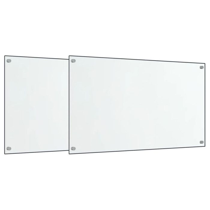 Dosserets de cuisine 2 pcs transparent 70x40 cm verre trempé