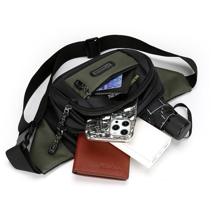 1Pc Korean Version of Trend Running Fitness Backpack Messenger Bag Fanny Pack Fashion Sports Shoulder Bag New Men's and Women's Chest Bag