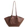 Woven Leather Tote Bag for Women Large Capacity Shoulder Handbag for Work and Shopping