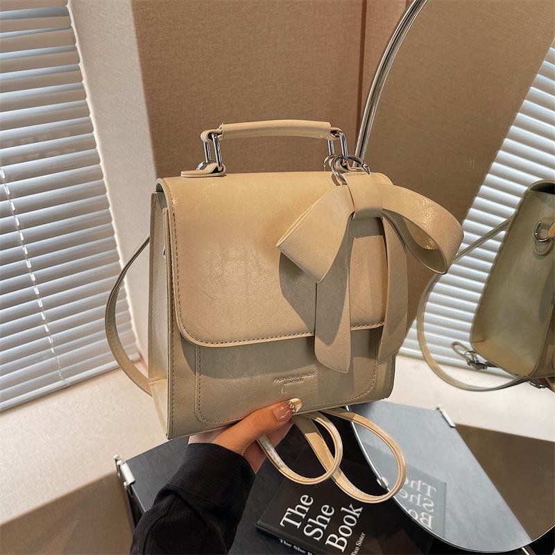 Bow Backpack Women's Fashion Niche 2025 Student Schoolbag High Sense Lightweight Going Out Backpack