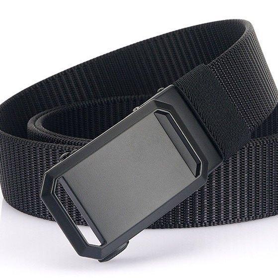 Hole Belt Smooth Belt Waistband Tooling Hundred Men With Automatic Casual Buckle Function Dragon Skin Nylon Wind Leather Belt Sail