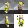 Handcrafted Frogs Statue Weather Resistant Resins Figurine For Yard Decoration Indoor and Outdoor Home Decors Ornament