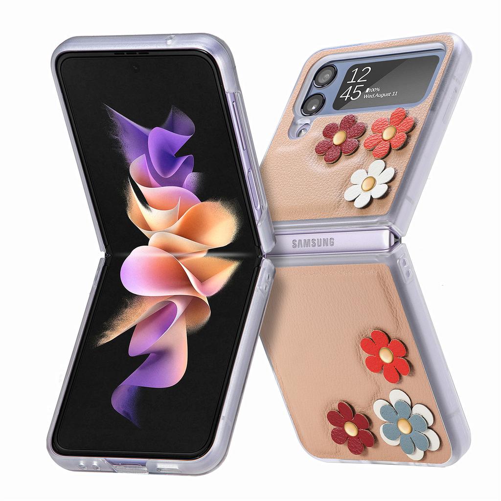 Anti-Drop Leichte Leder Klapp Fall Für Samsung Galaxy Z Flip4 5g Flip 4 Handy Zubehör Für Samsung flip4