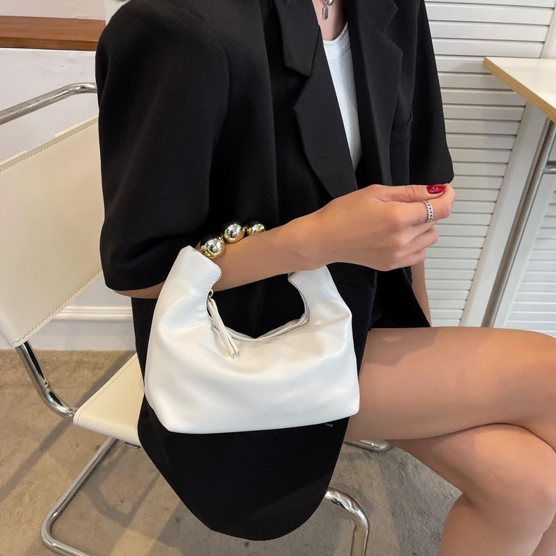 High Quality Texture Small Bag, Versatile for Women, Niche Women s Crossbody Bag, Pearl Handbag, Small Bag белый