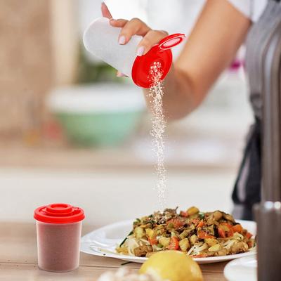 Bottiglie per condimenti Contenitori per sale e pepe a prova di umidità Coperchi ermetici in plastica trasparente Contenitori per spezie senza BPA