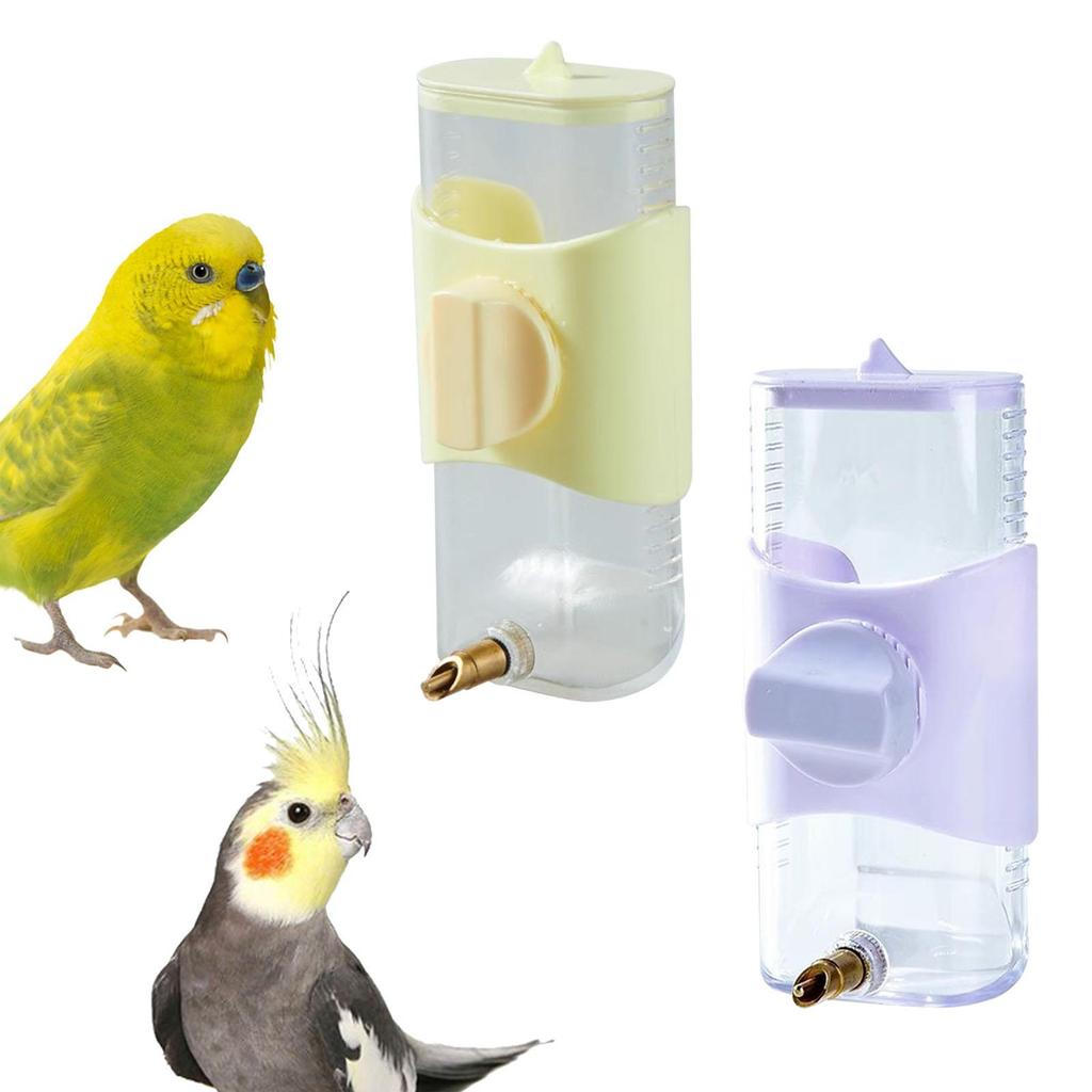 Pet Bird Water Feeder Practical Convenient Drinking Device Bird Feeder for Canary Finch Cockatiel Budgie Lovebirds Parakeet