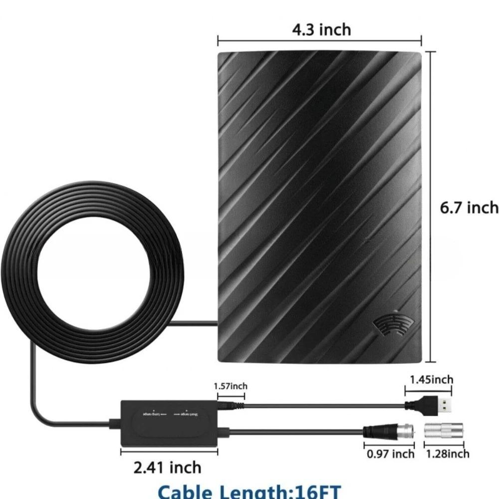 

HDTV Digital Antenna for All Smart/Old TV with Amplifier Signal Booster for Local Channels Indoor ATSC DVB-T/T2 ISDB-T DMB-T/H