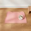 Waterproof Pet Bowl Mat Easy to Clean Non-Slip Cat Feeding Mat Cat Head Placemat Long-Lasting Dog Food Floor Protector Flexible