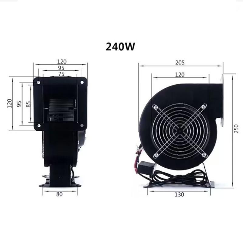 Small Barbecue Smoke Exhaust Fan Power Frequency Multi Wing Centrifugal Fan Powerful Air Circulating Blower