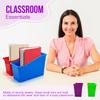 6pcs Durable Book and Binder Holder, Files Book Bins for Classroom, Plastic Vertical Storage Book Organizer Folder Office