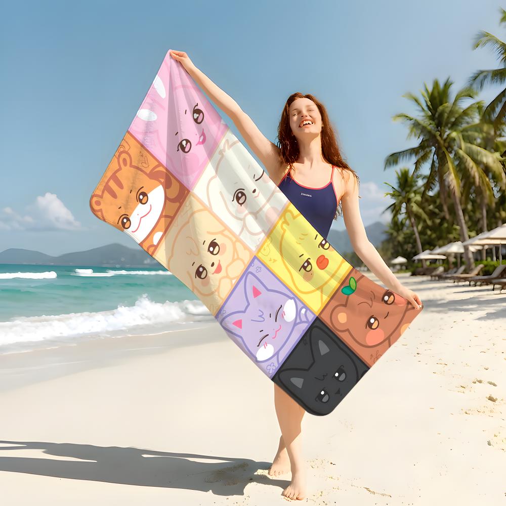 K-pop boy group A-ATEEZ Towel Beach Blanket Towel  For Travel Gym Shower Luxury Lightweight Camping Pool hot