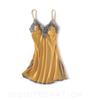 Women's Silk V-Neck Lace Trim Pajama Camisole Nightgown