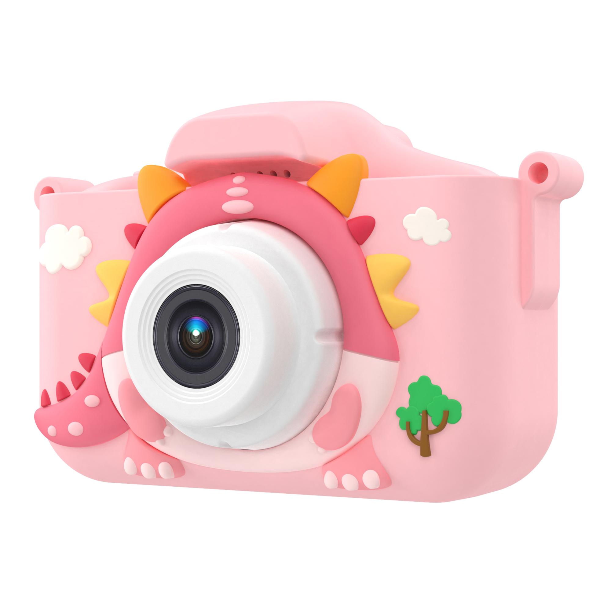 

Дитяча камера X12S, 2,0-дюймовий IPS-екран, камера відеозапису з мультяшним драконом, 32G TF-карта + пристрій для читання карток (Сертифікат CE) Pink