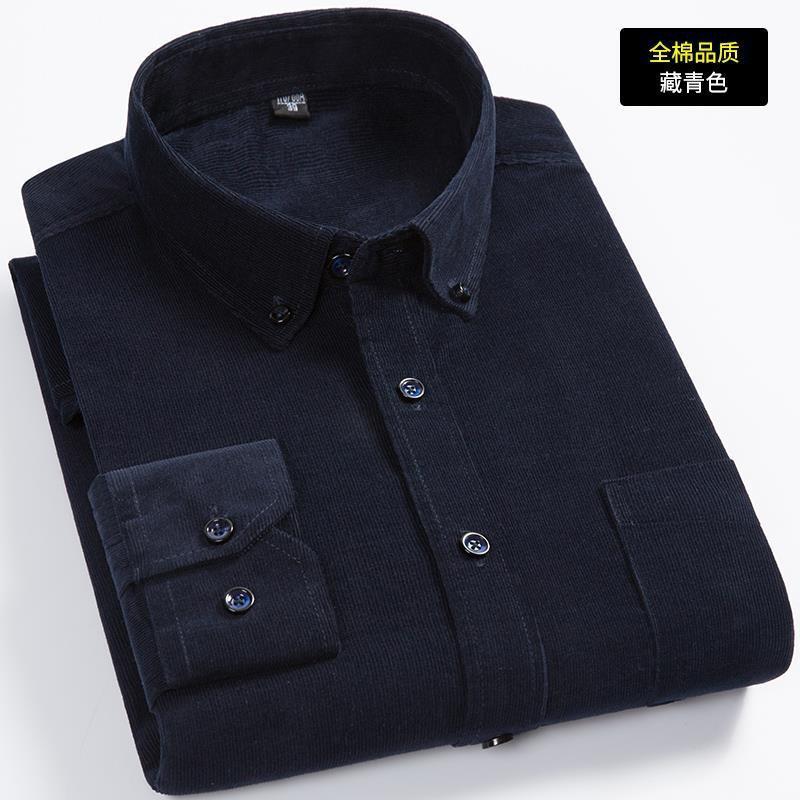 Toamnă/Iarnă New Bumbac velur, Plus Size Cămăși Casual Top pentru bărbați Solid