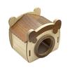 Wooden Small Animal Hideout House for Hamsters and Dwarf Hamsters Natural Solid Wood Pet Shelter Small Animal Nesting Toy