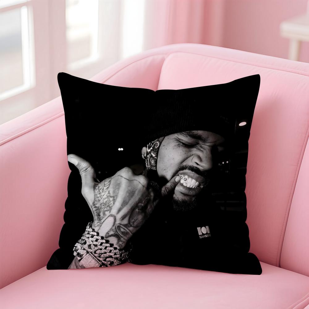 Hot C-Chris Brown Cushion Cover Comfortable Reversible Pillow Cover Ideal for Car Sofa Bedroom & Beyond
