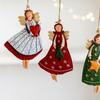 Cartoon Christmas Angel Girl Pendant Paintings Christmas Tree Decoration  Holiday Supplies