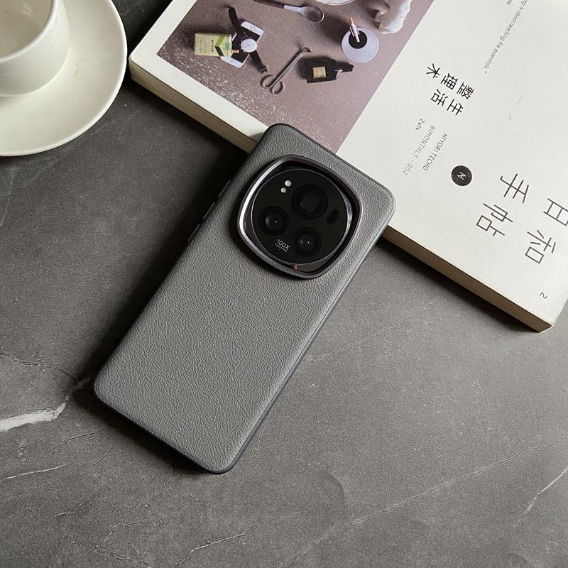 Honor Magic6 Pro Luxury Leather Anti-Fall Protective Case – Simple, Sleek, and Professional.