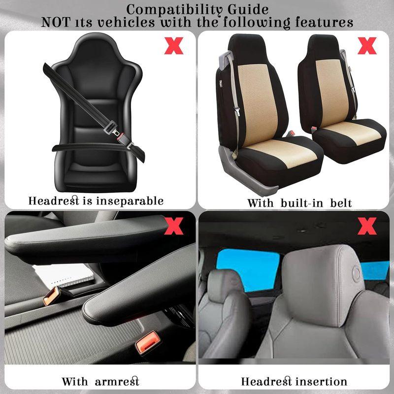 

47-Piece Gray Car Seat Cover Set with Fluffy Steering Wheel, Floor Mats & Air Vent Decor